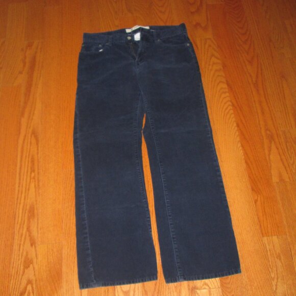 Pre Owned Men's Gap Cotton Blue Straight Fit Corduroy Pants Size 29/30 - Picture 1 of 4